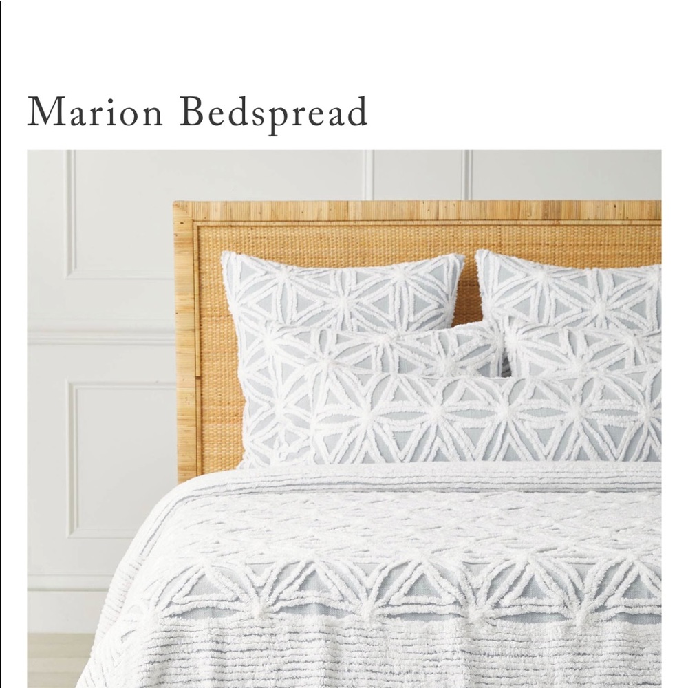 New In Package Serena  & Lily Marion Bedspread in Sky - Picture 6 of 9